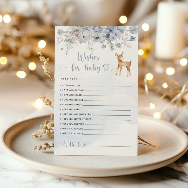 Winter baby deer baby shower wishes for baby (Creator Uploaded)