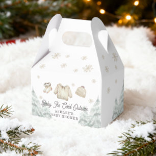 Winter Baby It's Cold Outside Baby Shower Snow Favor Box