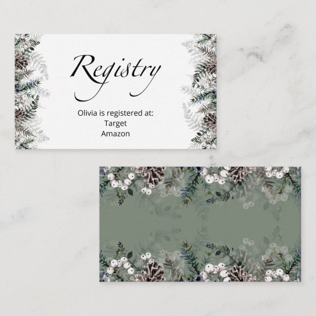 Winter Baby Registry Enclosure (Front/Back)