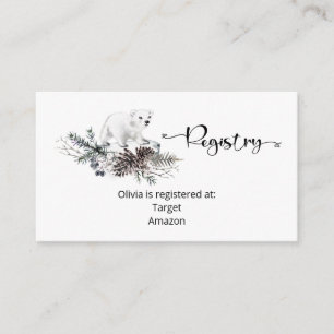 Winter Baby Registry Enclosure Card