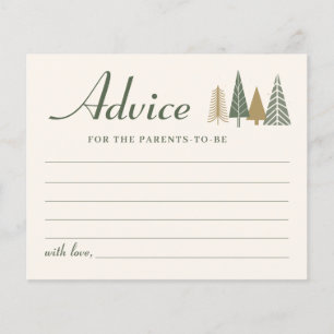 Winter Baby Shower Advice Card
