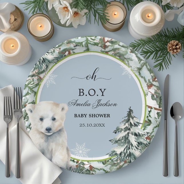 winter baby shower baby shower invitations paper plate (Creator Uploaded)