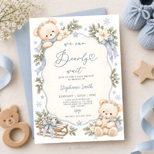 Winter Baby Shower Boy Invitation
