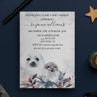 Winter Baby Shower Christmas Mama Seal 