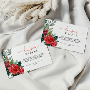 Winter Baby Shower Diaper Raffle Enclosure Card