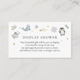 Winter Baby Shower Display Shower insert card