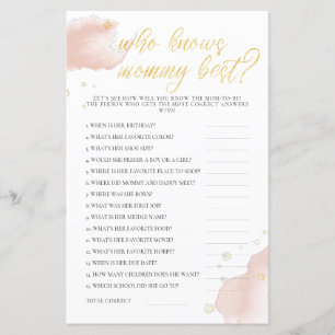 Winter Baby Shower Game Who Knows Mommy Best