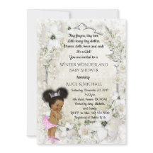 Winter Baby Shower Girl, etnic, Winter Wonderland