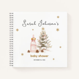 Winter Baby Shower Guestbook Notebook