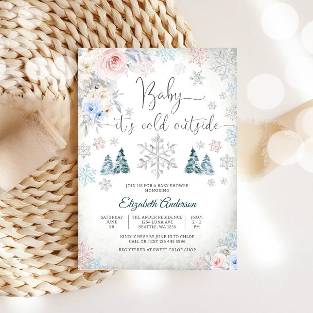 Winter Baby Shower Invitation (Creator Uploaded)