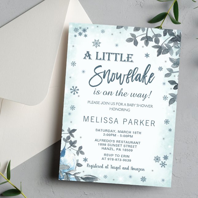Winter Baby Shower Invitation (Creator Uploaded)