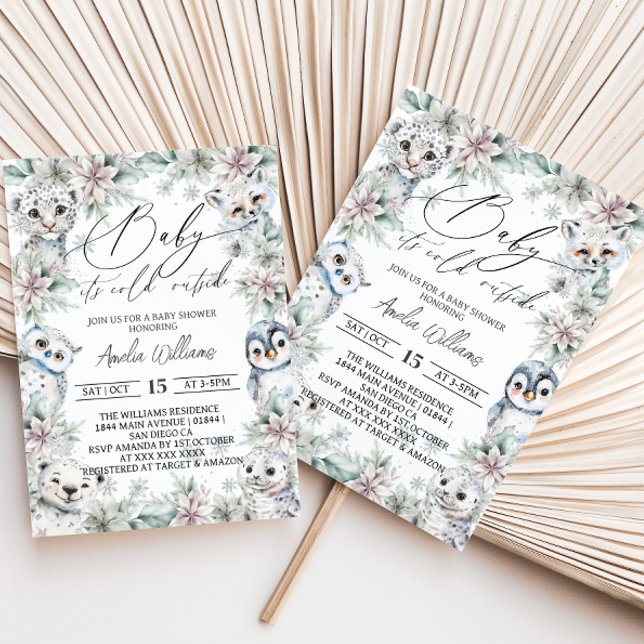 Winter Baby Shower Invitation (Creator Uploaded)