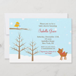 Winter Baby Shower Invitations
