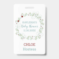 Winter Baby Shower Name Tag for Hostess or Guest