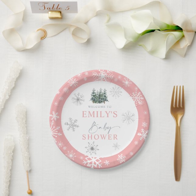 Winter Baby Shower  Paper Plate (Wedding)