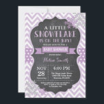Winter Baby Shower Purple Snowflake Chalkboard Invitation<br><div class="desc">Winter Baby Shower invitation. Purple Snowflake. Chalkboard Background. Girl Baby Shower Invitation. Winter Holiday Baby Shower Invite. Purple and Grey Silver Snowflakes. White Background. For further customization,  please click the "Customize it" button and use our design tool to modify this template.</div>