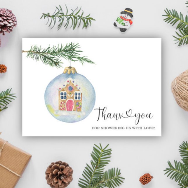Winter baby shower thank you  card (Creator Uploaded)