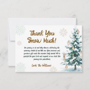 Winter Baby Shower  Thank You Card