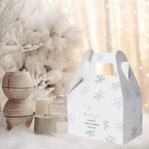 Winter Baby Shower Thank You Favor Box