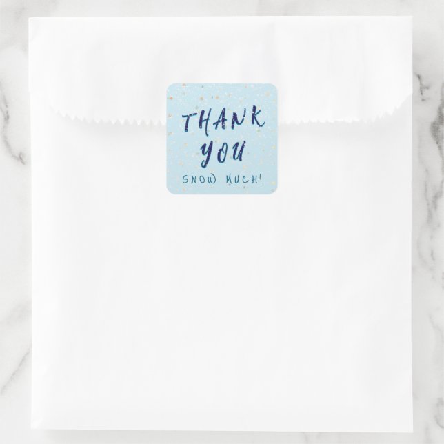 Winter Baby Sprinkle | Blue Snow Flurry  Square Sticker (Bag)