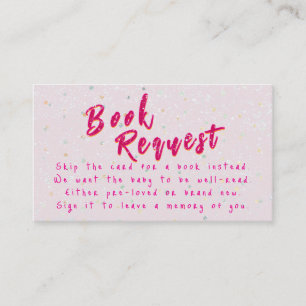 Winter Baby Sprinkle   Snow Flurry Book Request Enclosure Card