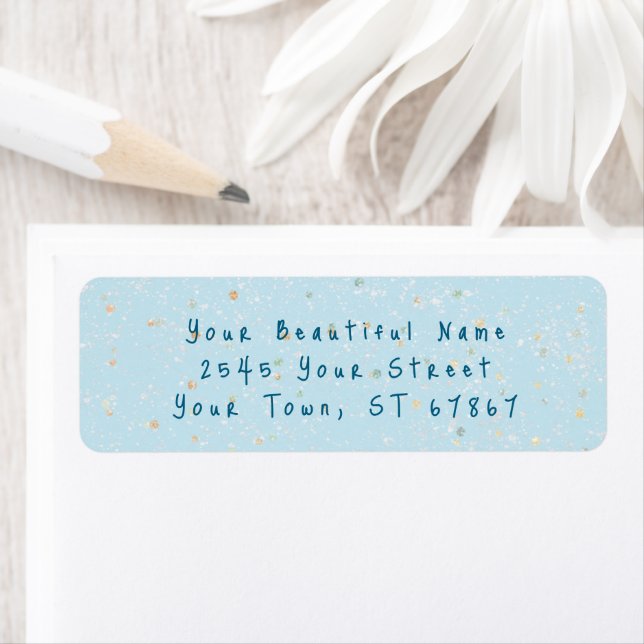 Winter Baby Sprinkle | Snow Flurry Return Address  (Insitu)