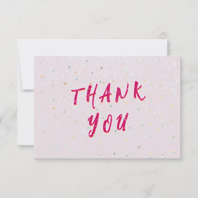 Winter Baby Sprinkle | Snow Flurry Thank You Card (Front)