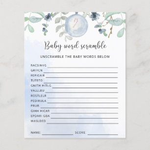 Winter Baby Word Scramble   Baby Shower Game