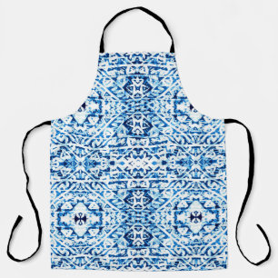 Winter Background. Watercolor Hand Painted Blue In Apron