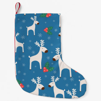 Winter background with deers ( seamless pattern)an small christmas stocking