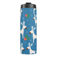 Winter background with deers ( seamless pattern)an