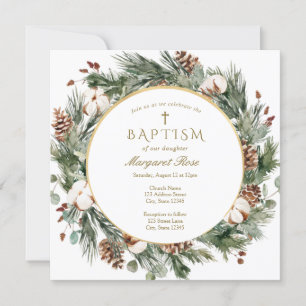 Winter Baptism Invitation