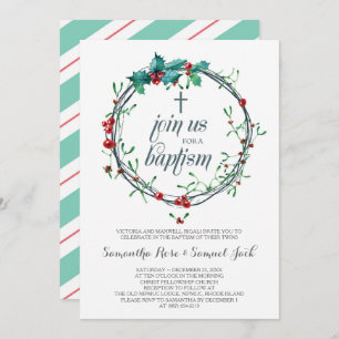 Winter Baptism Invitation Template