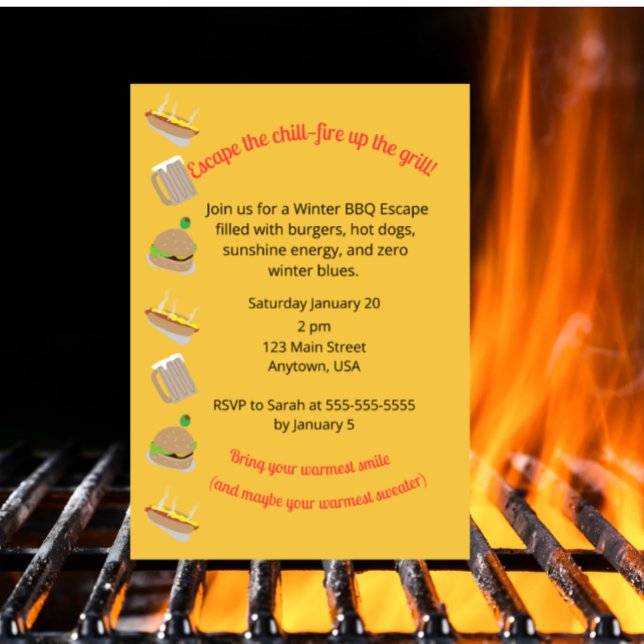 Winter Barbeque Invitation (Créateur téléchargé)