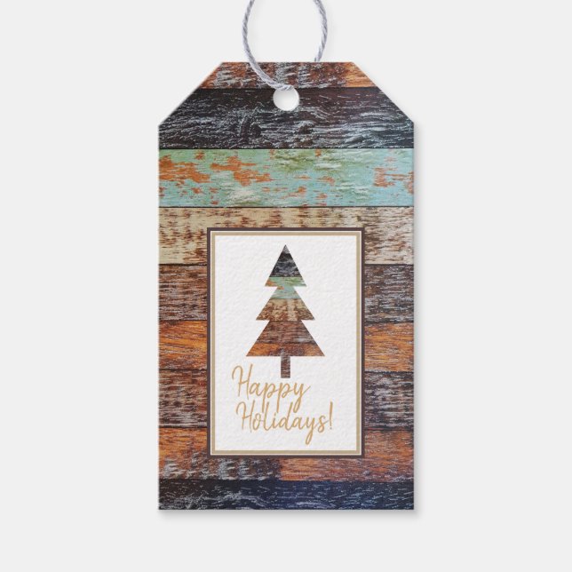 Winter Barn, Happy Holidays Gift Tags (Front)