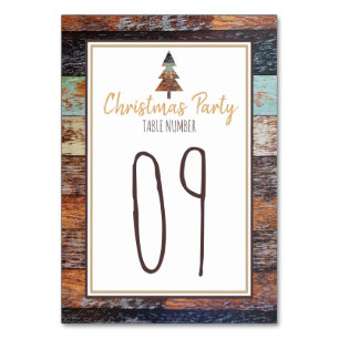 Winter Barn, Happy Holidays Table Number