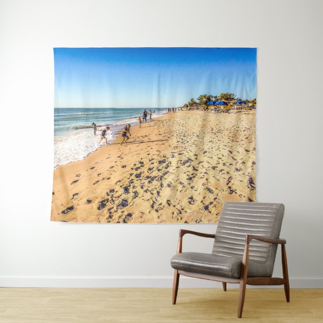 Winter Beach Scene Tapestry (In Situ (Horizontal))