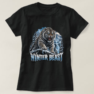Winter Beast White Tiger Shirt, Fierce Roaring Sib T-Shirt