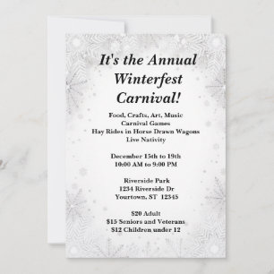 Winter Beauty Christmas Party Invitation