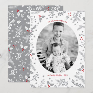 Winter-Beeren-Weihnachtsfeiertags-Gruß Holiday Card