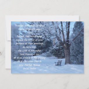 Winter Bench Wedding Invitation