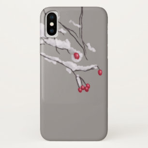 Winter Berries Branches Covered In Snow Case-Mate iPhone Case