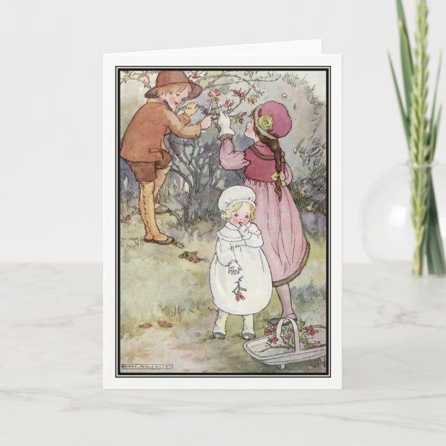 Winter Berries by Anne Anderson Holiday Card (Front)