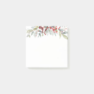 Winter Berries Greenery Foliage Wedding Christmas Post-it Notes