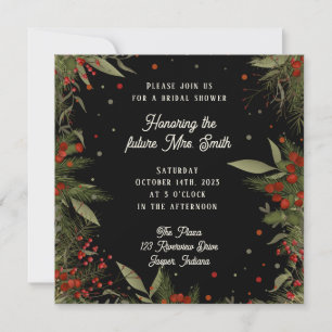 Winter Berries Pretty  Inspirivity Bridal Shower  Invitation