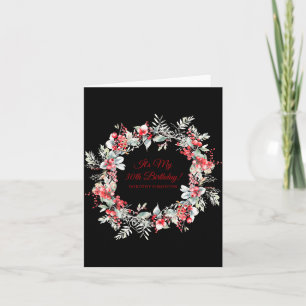 Winter Berry 30th Birthday Elegant  Card
