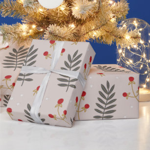 Winter Berry Botanical Christmas Wrapping Paper