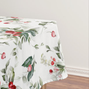 Winter Berry Christmas  Tablecloth