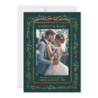 Winter Berry Frame Married & Merry Photo Green