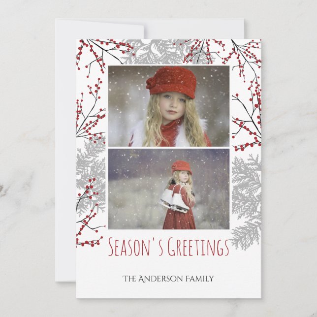 Winter Berry Holiday Card (Front)